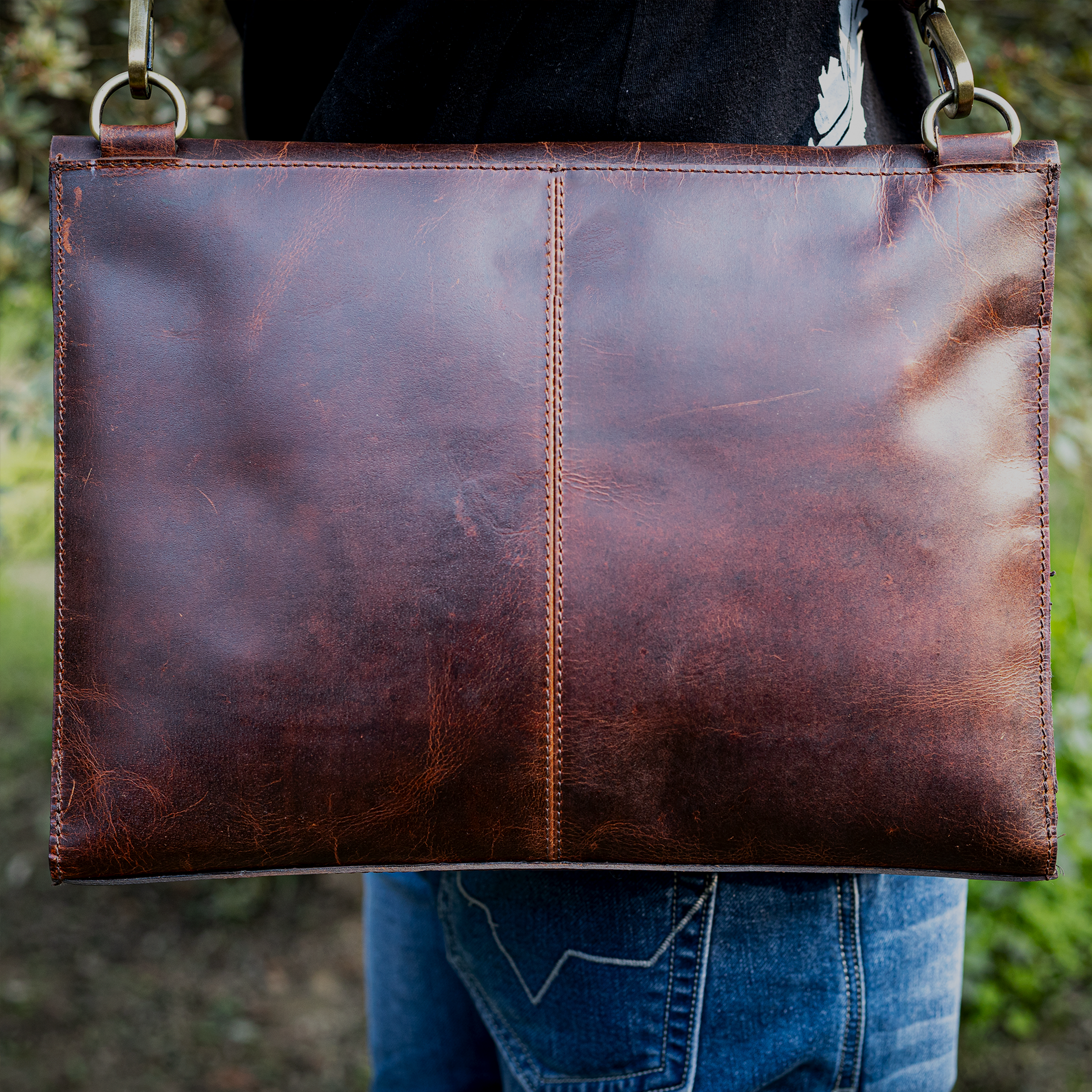Vellano DriftEdge Hand Stitched Imported Leather Sling Bag for Urban Everyday Use